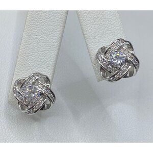 925 cz stud earrings